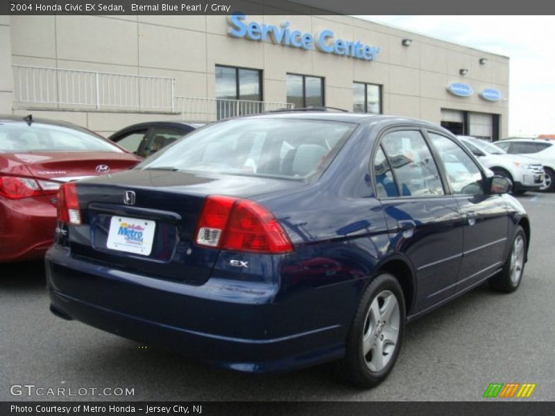 Eternal Blue Pearl / Gray 2004 Honda Civic EX Sedan