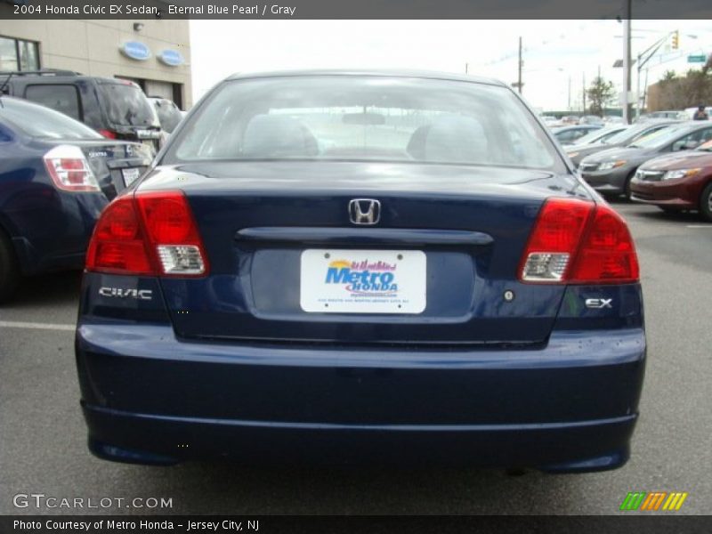 Eternal Blue Pearl / Gray 2004 Honda Civic EX Sedan
