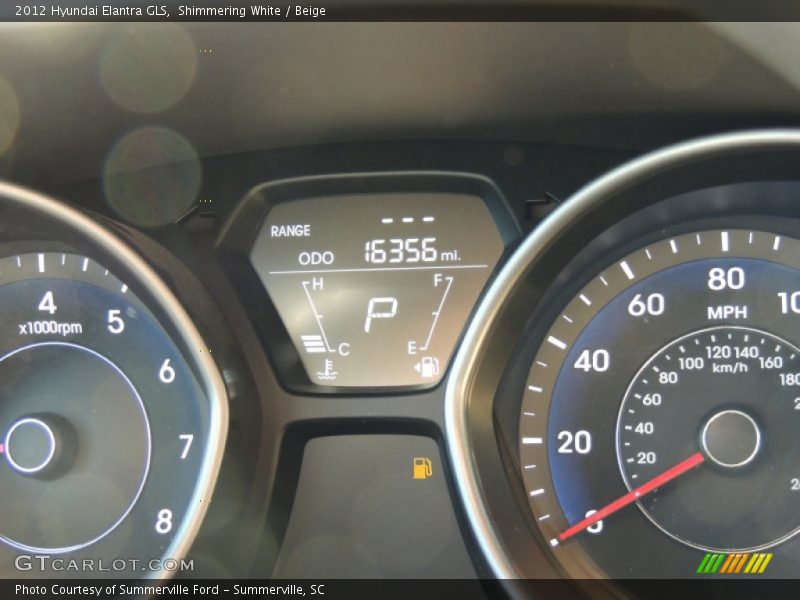 Shimmering White / Beige 2012 Hyundai Elantra GLS
