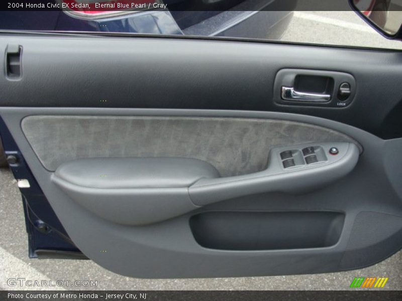 Eternal Blue Pearl / Gray 2004 Honda Civic EX Sedan