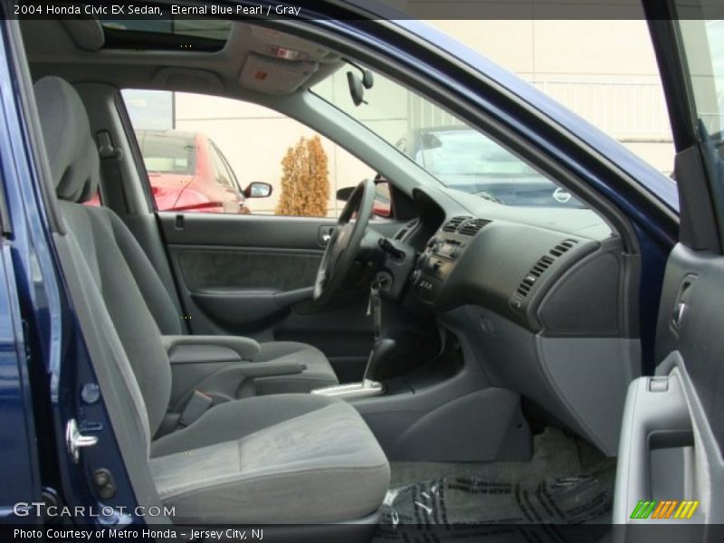 Eternal Blue Pearl / Gray 2004 Honda Civic EX Sedan