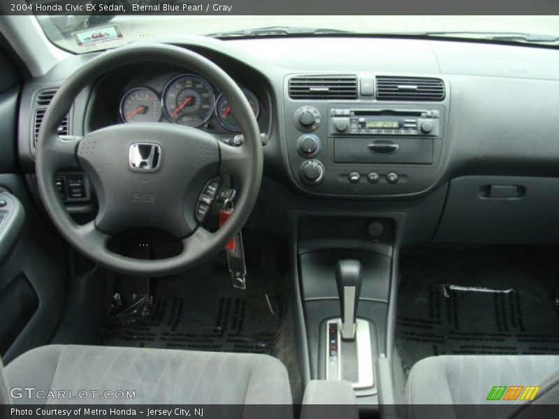 Eternal Blue Pearl / Gray 2004 Honda Civic EX Sedan