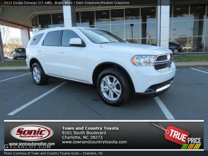 Bright White / Dark Graystone/Medium Graystone 2013 Dodge Durango SXT AWD