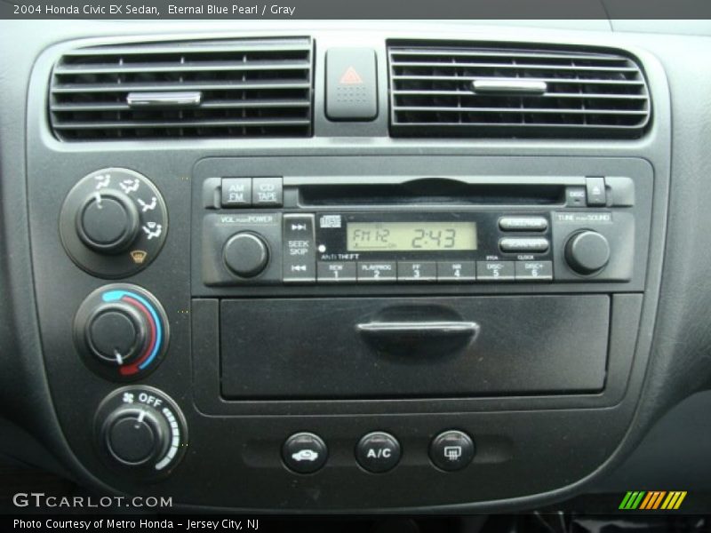 Eternal Blue Pearl / Gray 2004 Honda Civic EX Sedan