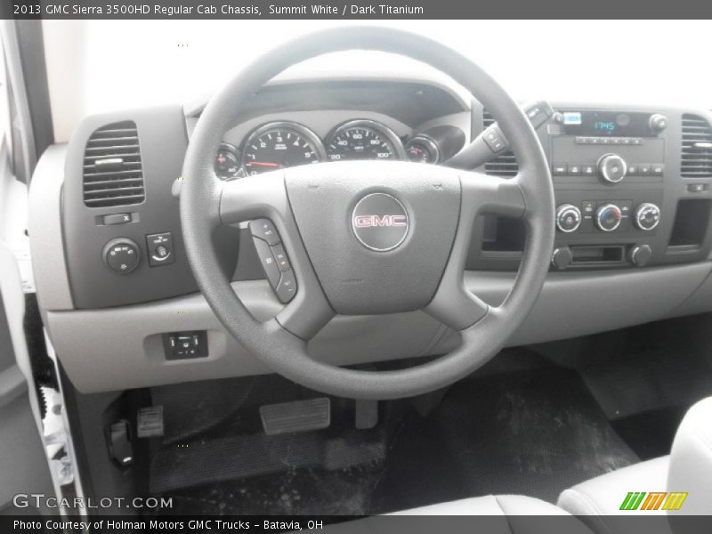 Summit White / Dark Titanium 2013 GMC Sierra 3500HD Regular Cab Chassis