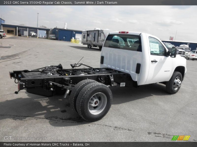 Summit White / Dark Titanium 2013 GMC Sierra 3500HD Regular Cab Chassis