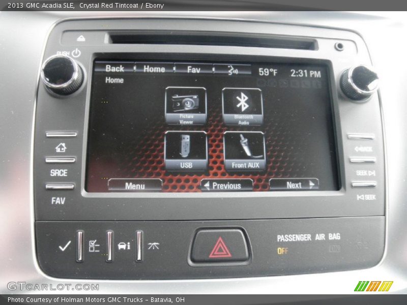 Crystal Red Tintcoat / Ebony 2013 GMC Acadia SLE