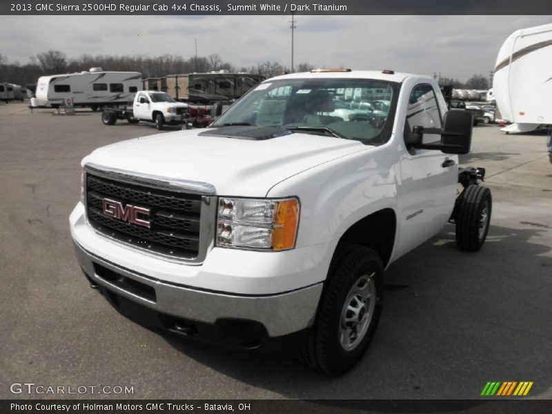 Summit White / Dark Titanium 2013 GMC Sierra 2500HD Regular Cab 4x4 Chassis