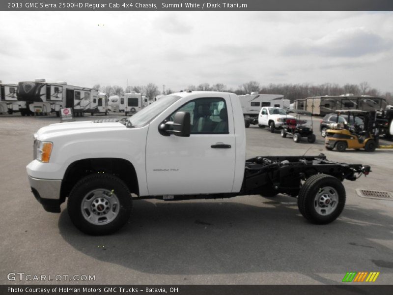 Summit White / Dark Titanium 2013 GMC Sierra 2500HD Regular Cab 4x4 Chassis