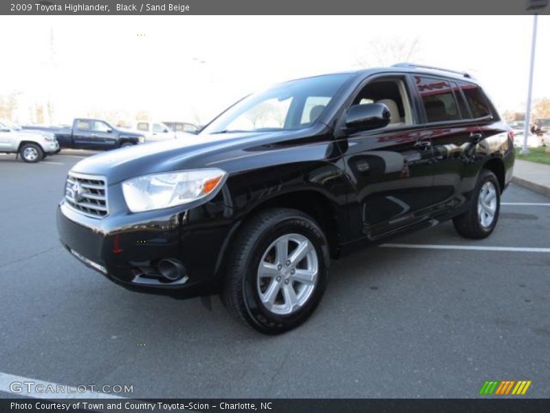 Black / Sand Beige 2009 Toyota Highlander