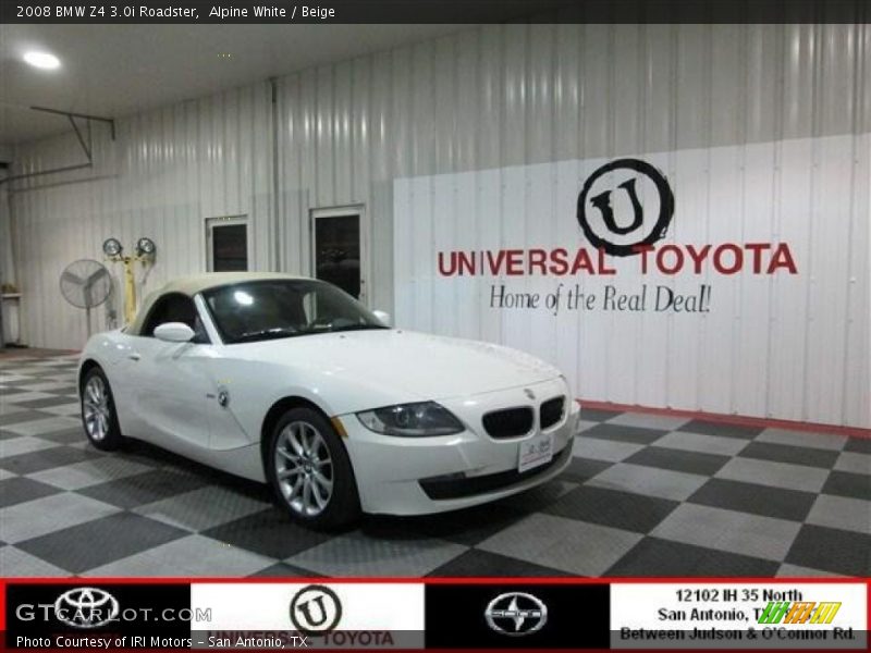 Alpine White / Beige 2008 BMW Z4 3.0i Roadster