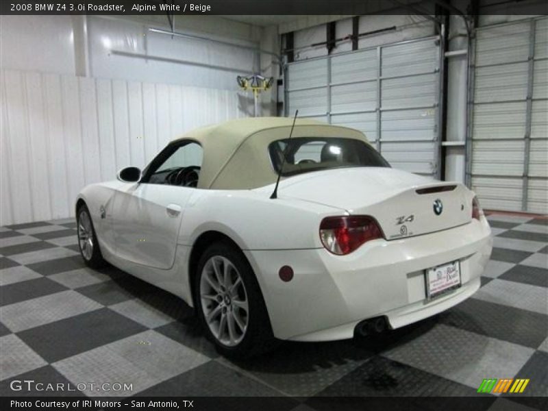 Alpine White / Beige 2008 BMW Z4 3.0i Roadster