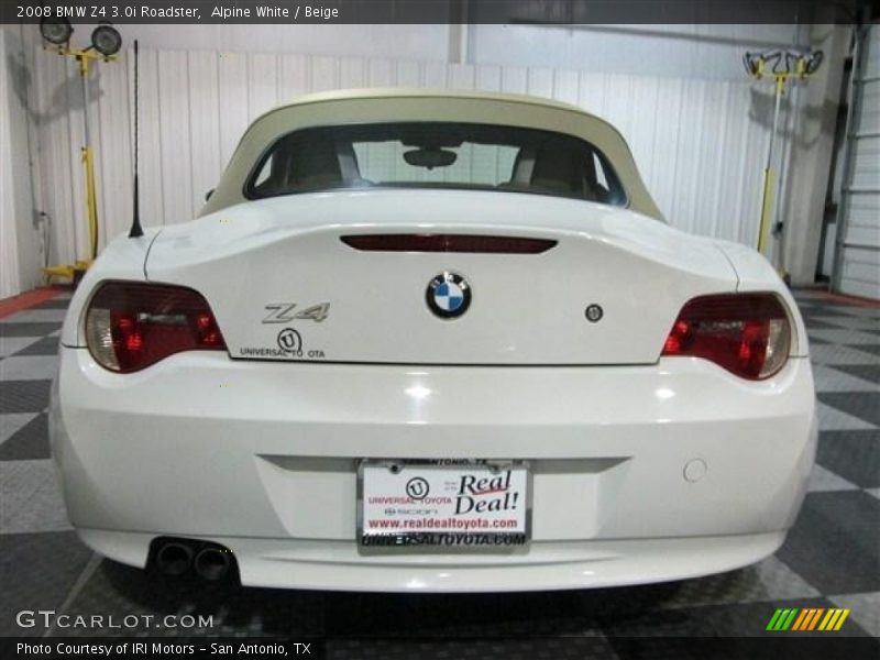 Alpine White / Beige 2008 BMW Z4 3.0i Roadster