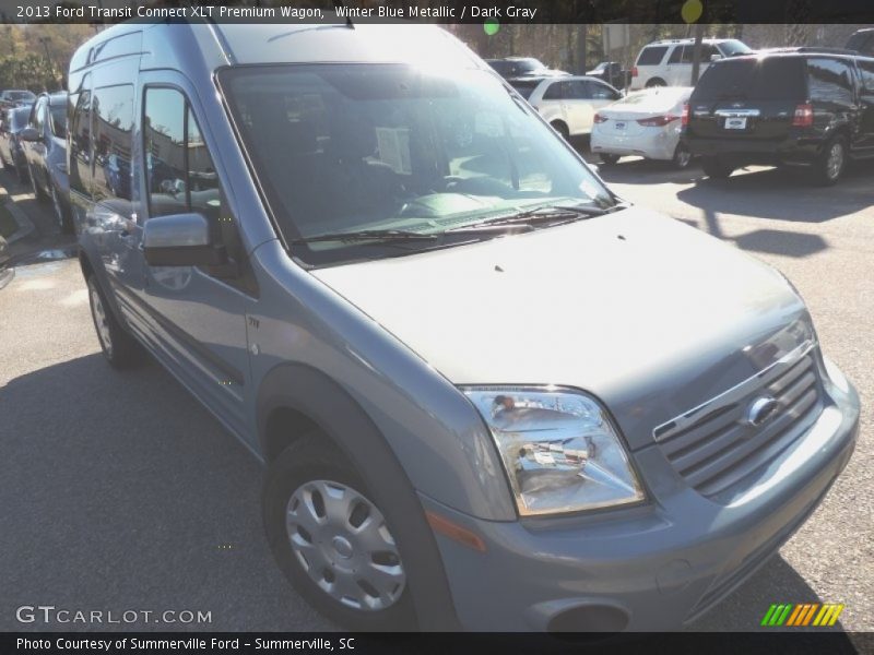 Winter Blue Metallic / Dark Gray 2013 Ford Transit Connect XLT Premium Wagon