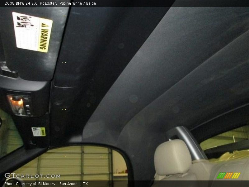 Alpine White / Beige 2008 BMW Z4 3.0i Roadster