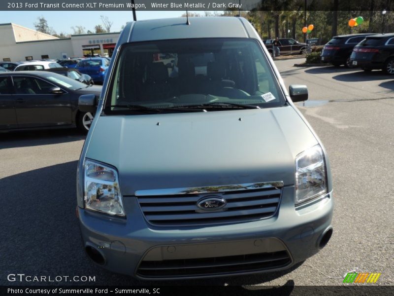 Winter Blue Metallic / Dark Gray 2013 Ford Transit Connect XLT Premium Wagon