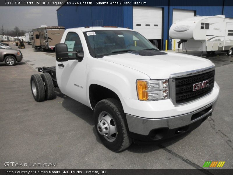 Front 3/4 View of 2013 Sierra 3500HD Regular Cab 4x4 Chassis