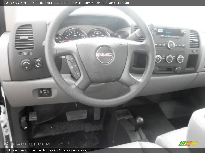 Summit White / Dark Titanium 2013 GMC Sierra 3500HD Regular Cab 4x4 Chassis