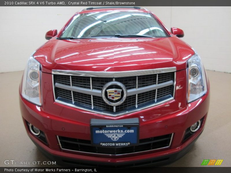 Crystal Red Tintcoat / Shale/Brownstone 2010 Cadillac SRX 4 V6 Turbo AWD