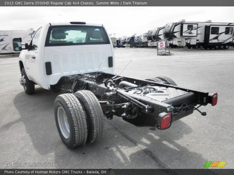 Summit White / Dark Titanium 2013 GMC Sierra 3500HD Regular Cab 4x4 Chassis