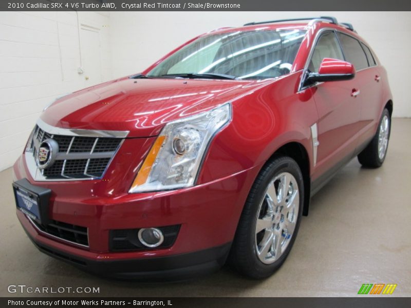 Crystal Red Tintcoat / Shale/Brownstone 2010 Cadillac SRX 4 V6 Turbo AWD