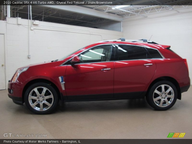 Crystal Red Tintcoat / Shale/Brownstone 2010 Cadillac SRX 4 V6 Turbo AWD