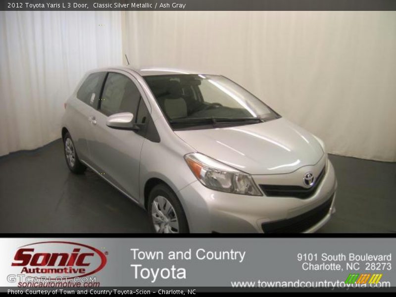 Classic Silver Metallic / Ash Gray 2012 Toyota Yaris L 3 Door