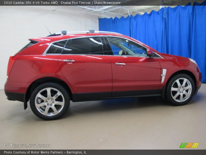 Crystal Red Tintcoat / Shale/Brownstone 2010 Cadillac SRX 4 V6 Turbo AWD