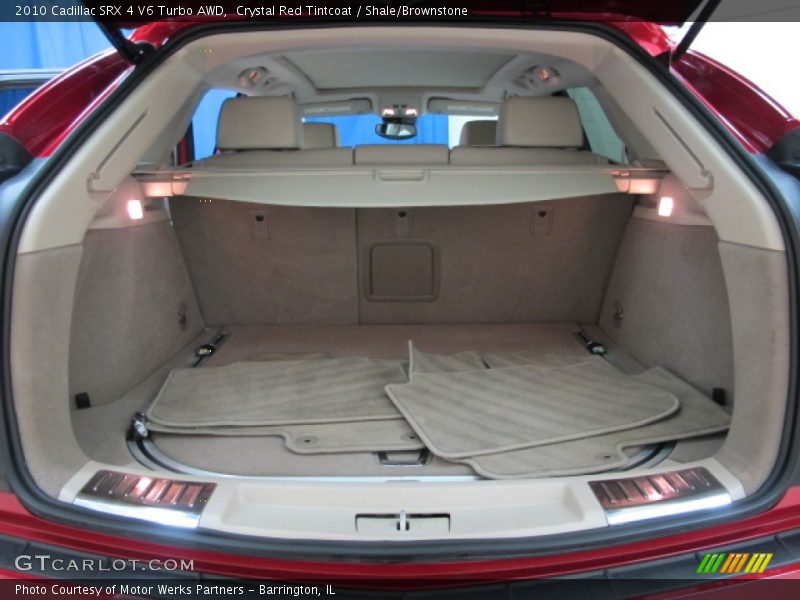 Crystal Red Tintcoat / Shale/Brownstone 2010 Cadillac SRX 4 V6 Turbo AWD