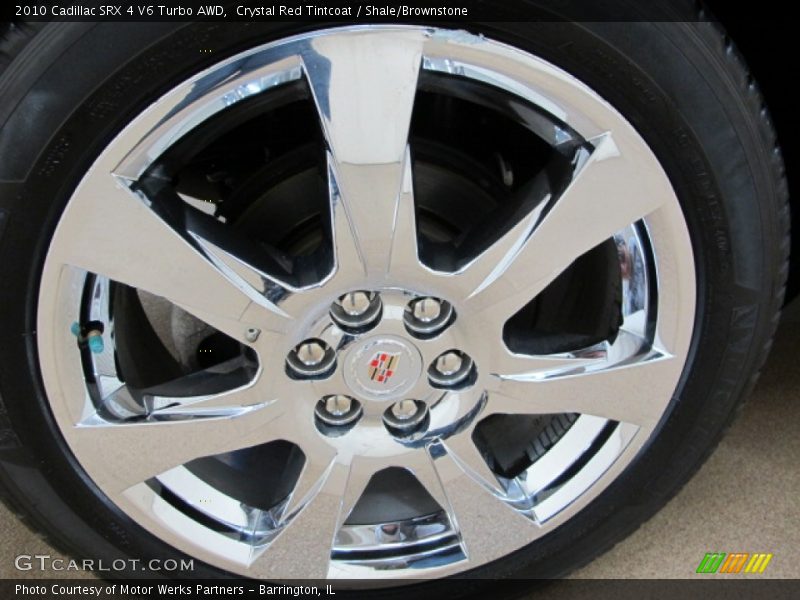 Crystal Red Tintcoat / Shale/Brownstone 2010 Cadillac SRX 4 V6 Turbo AWD