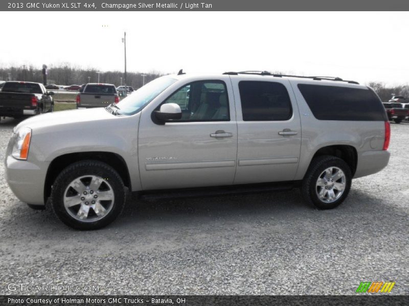 Champagne Silver Metallic / Light Tan 2013 GMC Yukon XL SLT 4x4
