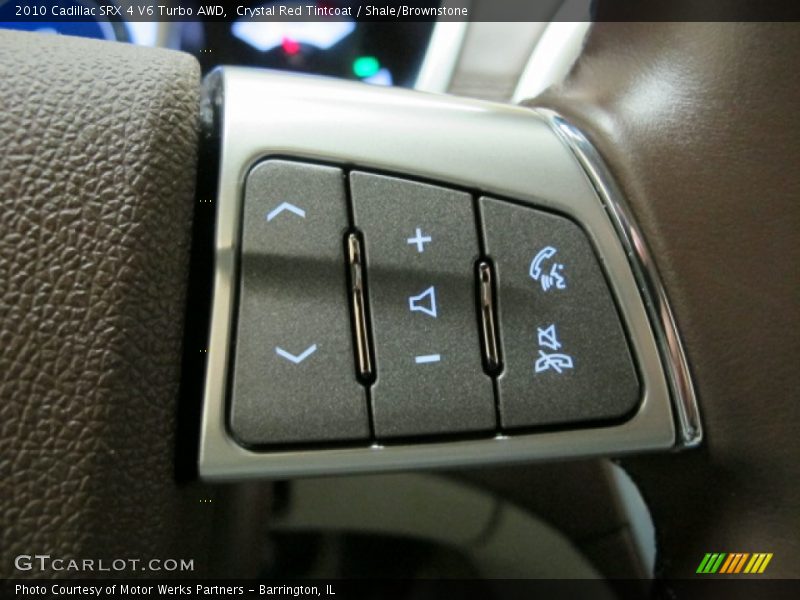 Crystal Red Tintcoat / Shale/Brownstone 2010 Cadillac SRX 4 V6 Turbo AWD