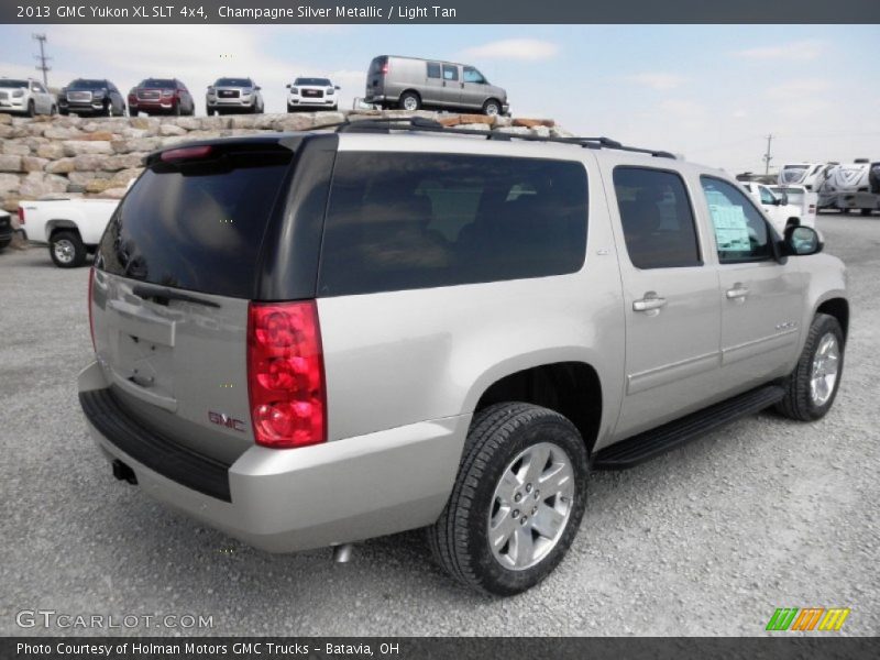 Champagne Silver Metallic / Light Tan 2013 GMC Yukon XL SLT 4x4