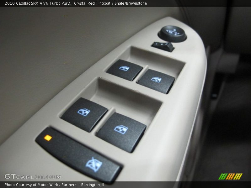 Crystal Red Tintcoat / Shale/Brownstone 2010 Cadillac SRX 4 V6 Turbo AWD