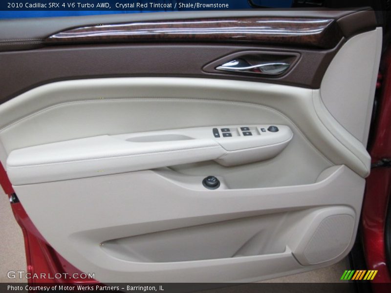 Crystal Red Tintcoat / Shale/Brownstone 2010 Cadillac SRX 4 V6 Turbo AWD