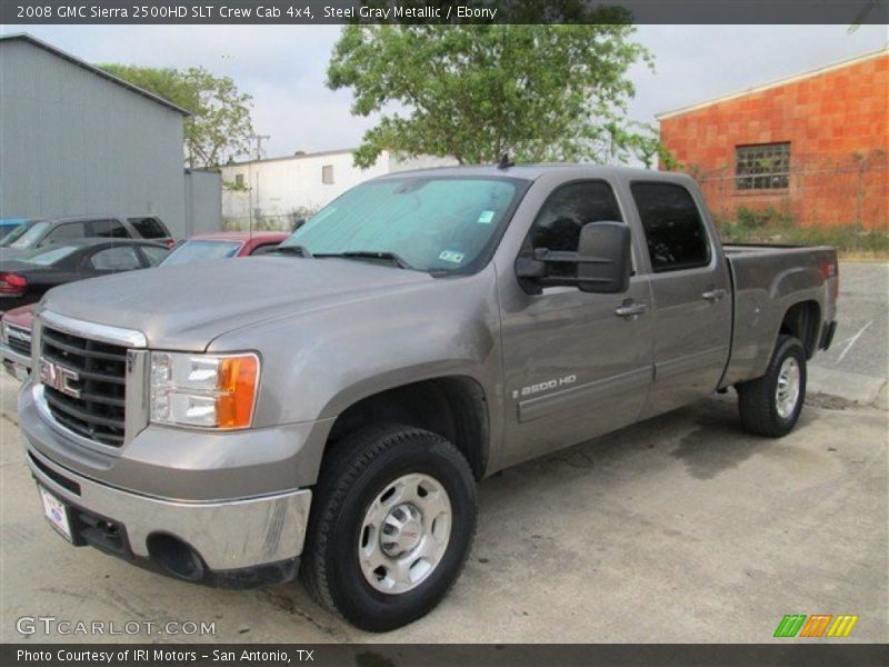 Steel Gray Metallic / Ebony 2008 GMC Sierra 2500HD SLT Crew Cab 4x4
