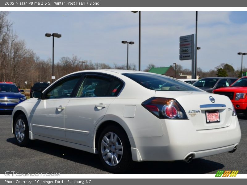 Winter Frost Pearl / Blond 2009 Nissan Altima 2.5 S