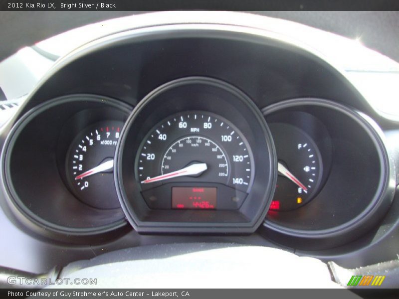 Bright Silver / Black 2012 Kia Rio LX
