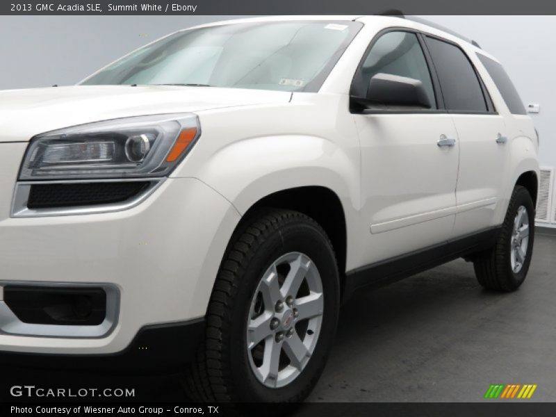 Summit White / Ebony 2013 GMC Acadia SLE