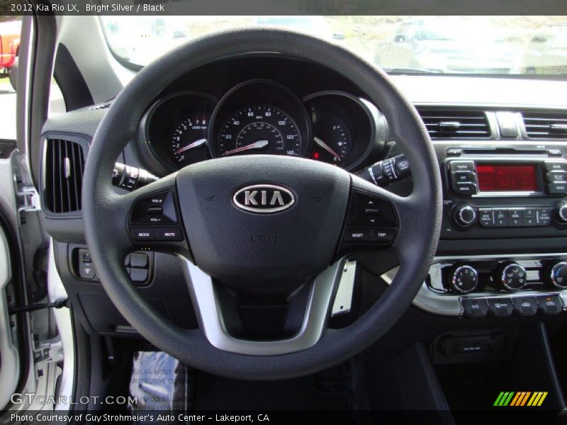 Bright Silver / Black 2012 Kia Rio LX
