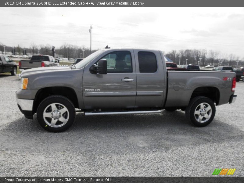 Steel Gray Metallic / Ebony 2013 GMC Sierra 2500HD SLE Extended Cab 4x4