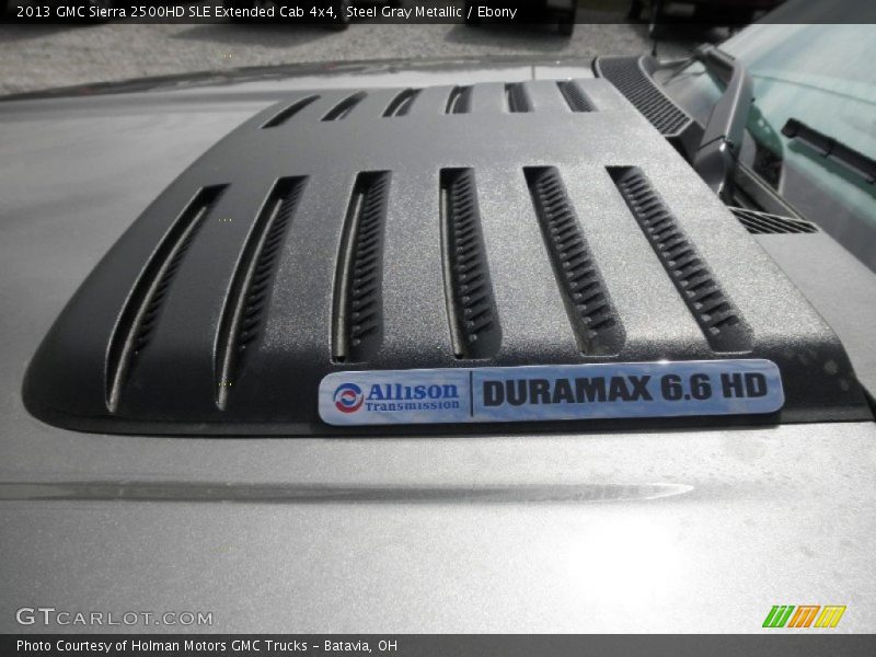 Steel Gray Metallic / Ebony 2013 GMC Sierra 2500HD SLE Extended Cab 4x4