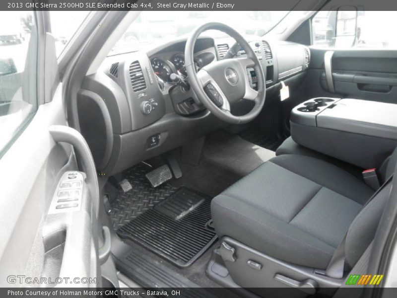 Steel Gray Metallic / Ebony 2013 GMC Sierra 2500HD SLE Extended Cab 4x4