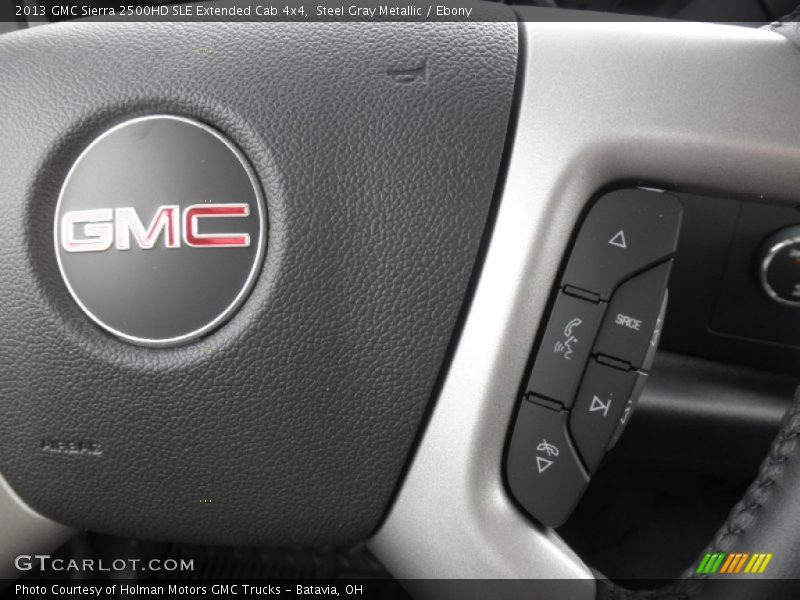 Steel Gray Metallic / Ebony 2013 GMC Sierra 2500HD SLE Extended Cab 4x4