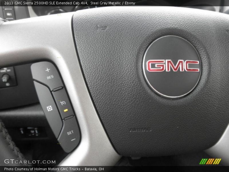 Steel Gray Metallic / Ebony 2013 GMC Sierra 2500HD SLE Extended Cab 4x4