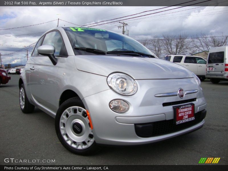 Argento (Silver) / Tessuto Grigio/Nero (Grey/Black) 2012 Fiat 500 Pop