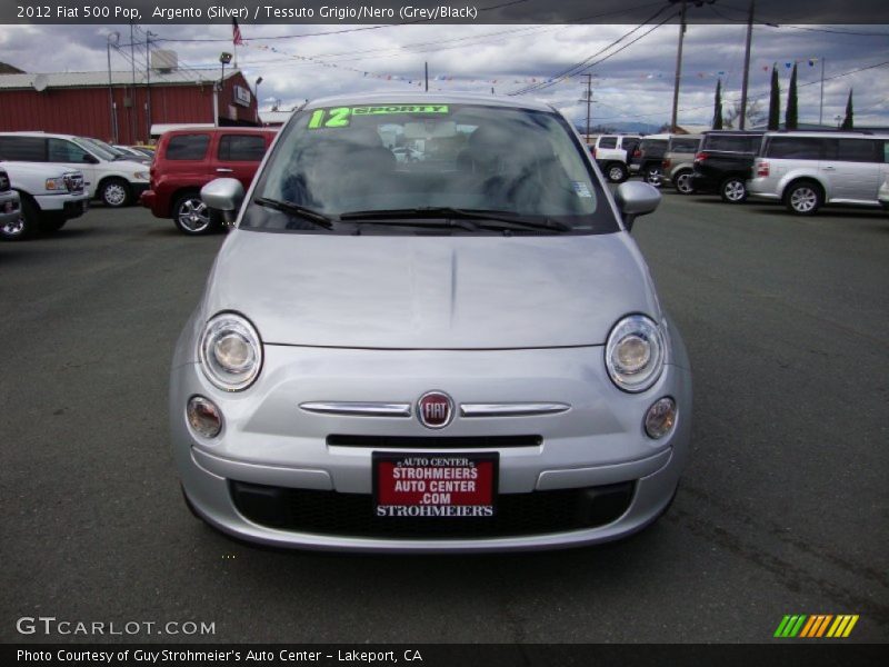 Argento (Silver) / Tessuto Grigio/Nero (Grey/Black) 2012 Fiat 500 Pop