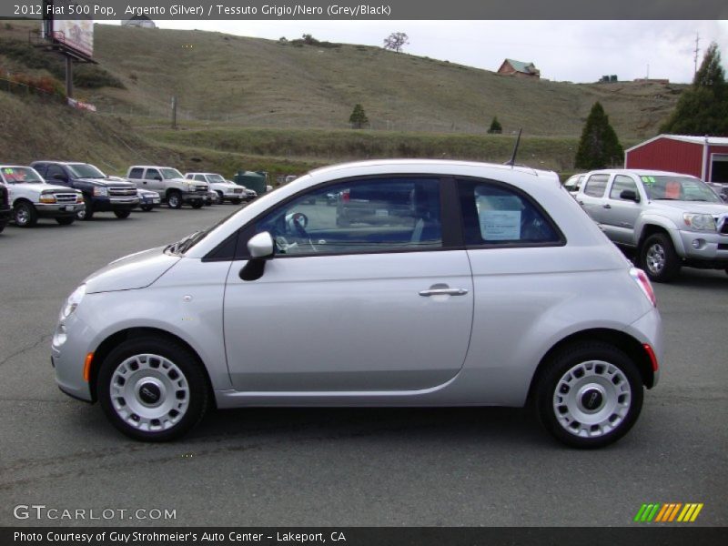 Argento (Silver) / Tessuto Grigio/Nero (Grey/Black) 2012 Fiat 500 Pop