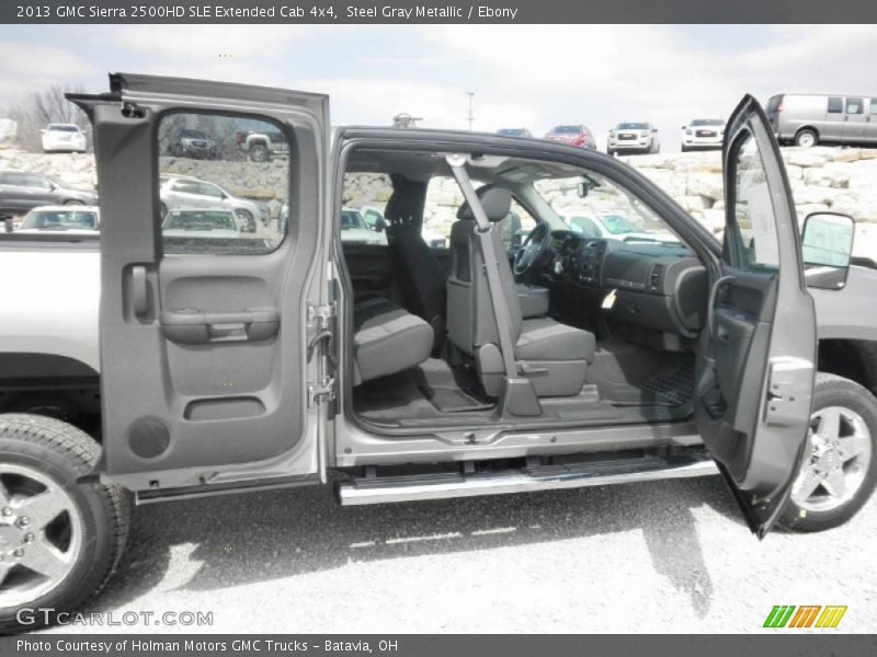 Steel Gray Metallic / Ebony 2013 GMC Sierra 2500HD SLE Extended Cab 4x4