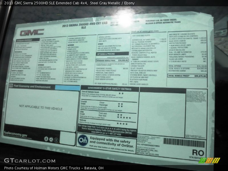 Steel Gray Metallic / Ebony 2013 GMC Sierra 2500HD SLE Extended Cab 4x4
